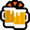 Clinking Beer Mugs emoji on Microsoft